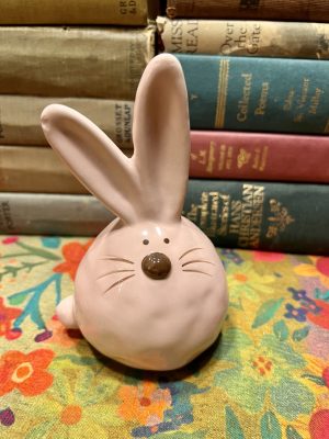Fun Pink Little Easter Bunny with long pointed Ears (S844) ~ 50% off with vintage coupon