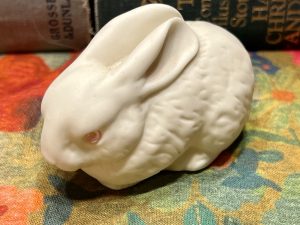 Little Resting Easter Bunny with Front Feet Tucked and ears back *S848) ~ 50% off with vintage coupon