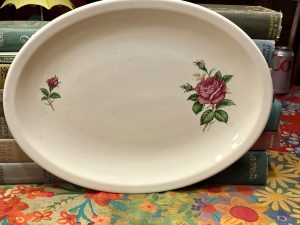 Elegant Rose Serving Platter (S863)  ~ 50% off with vintage coupon