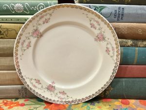 Gorgeous Floral Dinner Plate with Floral Edging (S870)  ~ 50% off with vintage coupon