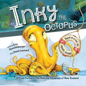 Inky the Octopus: The Official Story of One Brave Octopus' Daring Escape (Includes Marine Biology Facts for Fun Early Learning!) [Paperback] Guendelsberger, Erin and Leonard, David