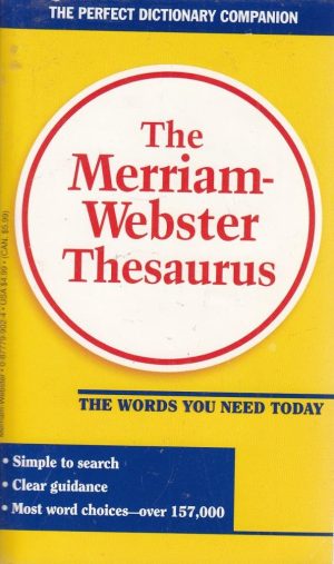 The Merriam Webster Thesaurus Staff of Publisher