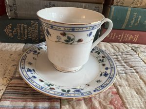 Strawberry Teacup with Saucer ~ 50% off with vintage coupon (S930)