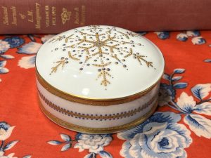 Vintage Golden Rimmed Trinket Dish (Base and Lid) ~ 50% off with vintage coupon (S919)