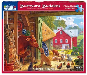 Barnyard Buddies (500 Pieces) White Mountain Puzzles - Made in USA