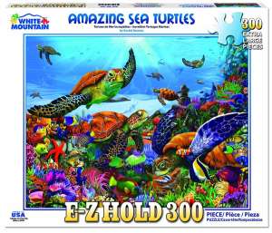 Amazing Sea Turtles (300 Pieces) White Mountain Puzzles - Made in USA