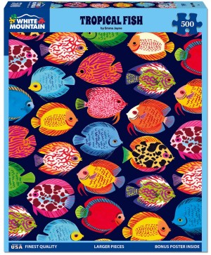Tropical Fish (500 Pieces) White Mountain Puzzles - Made in USA