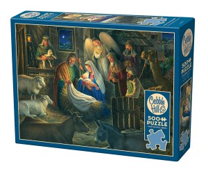 Away in a Manger by Artist Liz Goodrick-Dillon (500 Pieces) Cobble Hill Puzzles - Made in USA