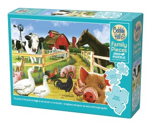 Welcome to the Farm Family Puzzle (350 Pieces) Cobble Hill Puzzles - Made in USA