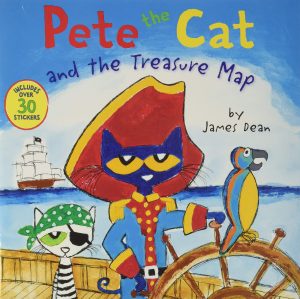Pete the Cat and the Treasure Map: Includes Over 30 Stickers! [Paperback] Dean, James and Dean, Kimberly