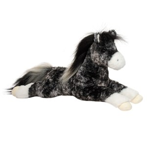Nudge Super Soft Black & White Speckled Horse