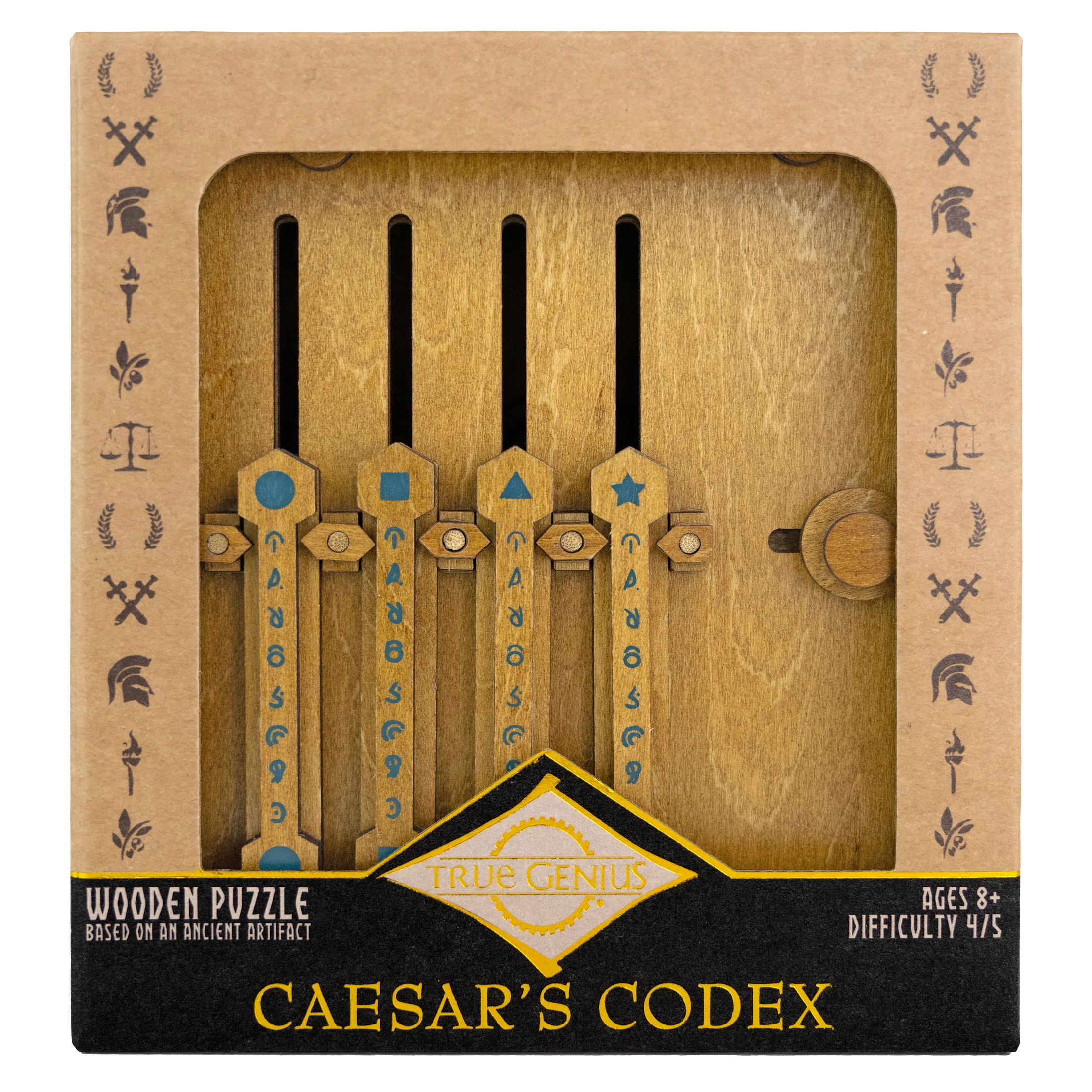 Caesar's Codex- Lever Sliding Wooden Logic Puzzle