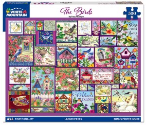 The Birds (500 Pieces) White Mountain Puzzles - Made in USA