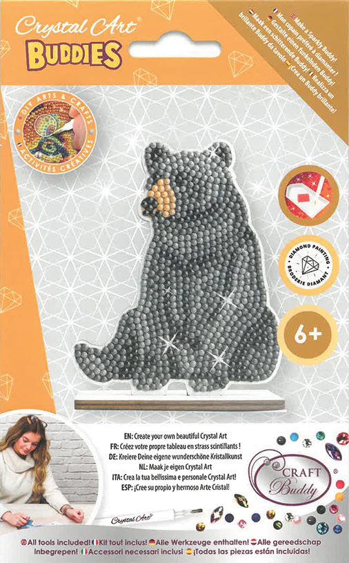 Crystal Art Buddies ~ Black Bear Kit
