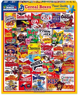Cereal Boxes (1000 Pieces) White Mountain Puzzles - Made in USA
