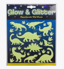 Glow & Glitter Repositionable Dinosaur Wall Decals