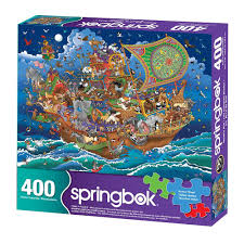Noah's Ark Adventure Family Puzzle (400 Pieces) (3 sizes of pieces) Springbok Puzzles - Made in USA