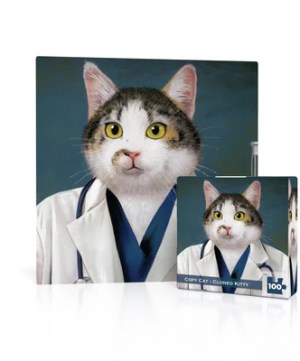 Simon - Sailor Cat Mini Puzzle (100 Pieces) New York Puzzle Co. - Made in USA