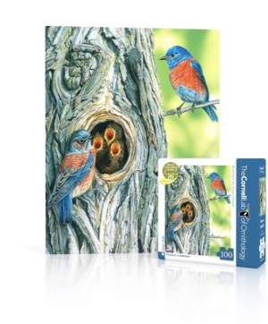 Western Bluebird (100 Pieces) New York Puzzle Company - Made in USA