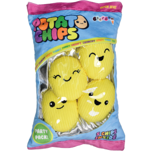 Potato Chips Packaging Fleece Plush Pillow (with mini potato chip pillows inside!)