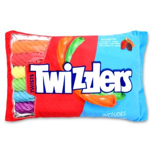 Rainbow Twizzlers Packaging Fleece Pillow (with mini Twizzler twists inside!)