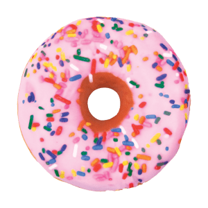 Mini Donut Vanilla Scented Microbead Plush (9") Strawberry on one side & Chocolate on the other!