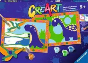 CreArt by Ravensburger ~  Paint-by-Number Land of Dinosaurs
