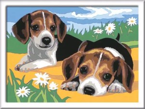 CreArt by Ravensburger ~  Paint-by-Number Jack Russel Puppies