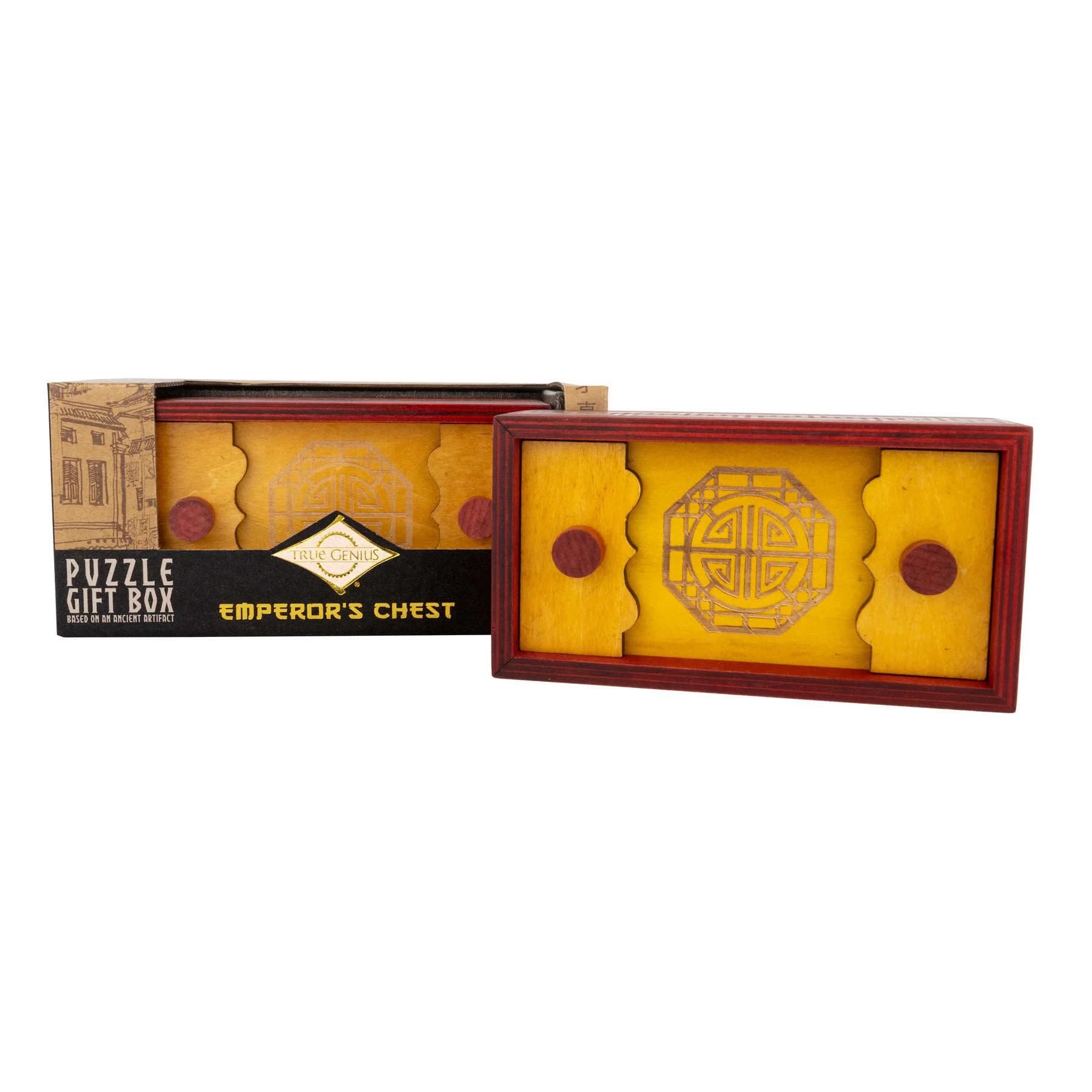 Emperor's Chest ~ Puzzle Box with Hidden Chamber for Gift Card or Note!
