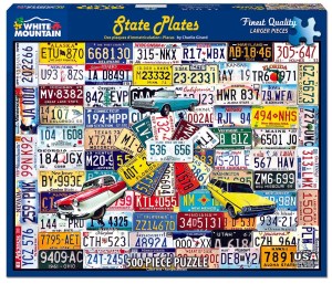 State Plates (500 Pieces) White Mountain Puzzles - Made in USA
