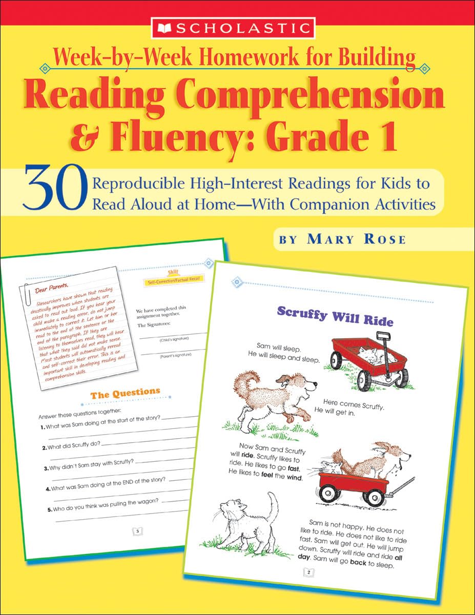 Week-by-Week Homework for Building Reading Comprehension & Fluency: Grade 1 Rose, Mary