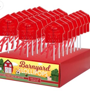 Red Barnyard Lollipops