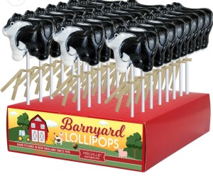 Cow Swirl Lollipops