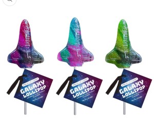 Glitter Swirl Galaxy Space Shuttle Lollipops  (Assorted Colors)