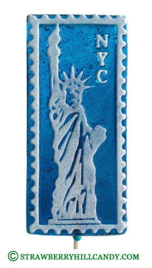 NYC Statue of Liberty Stamp - Blue Raspberry