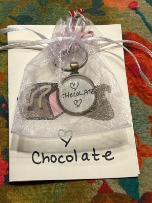Chocolate ~ Keychain with Gift Card