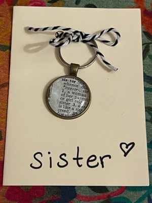 Sister ~ Keychain with Gift Card
