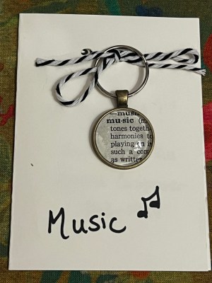 Music ~ Keychain with Gift Card