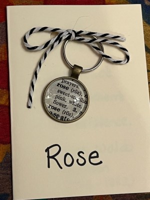 Rose ~ Keychain with Gift Card