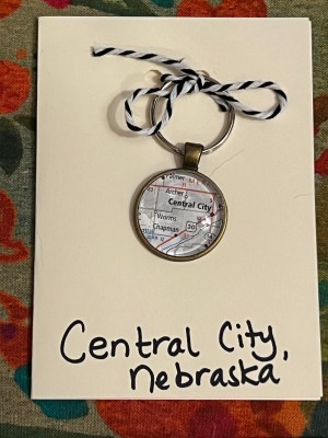 Central City, Nebraska ~ Keychain with Gift Card
