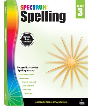 Spectrum Spelling Workbook Grade 3, Ages 8 to 9, 3rd Grade Spelling Workbook Covering Phonics, Handwriting Practice with Vowels, Consonants, Dictionary Skills, and More, Spelling Books for 3rd Grade [Paperback] Spectrum