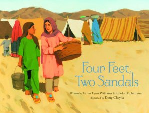 Four Feet, Two Sandals [Hardcover] Karen Lynn Williams and Khadra Mohammed